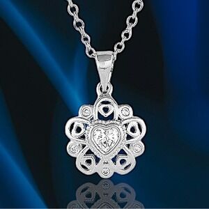 Montana Silversmiths Hidden Hearts CZ Crystal Necklace - Retail $55 - NEW!